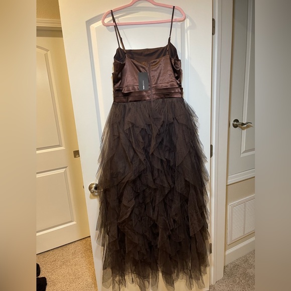 Fashion Nova Chocolate Brown Tulle Dress - Picture 3 of 3